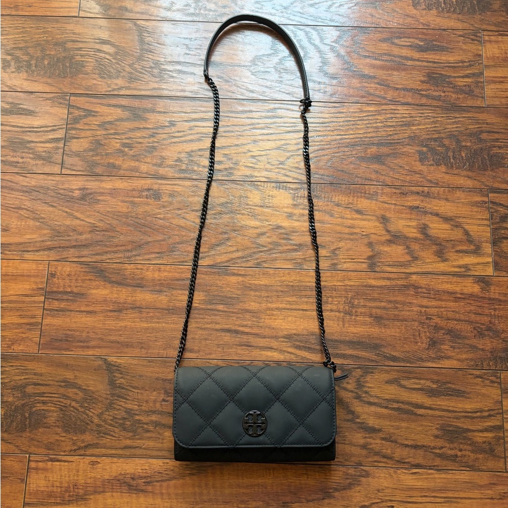 Tory Burch Black Quilted Chain Crossbody